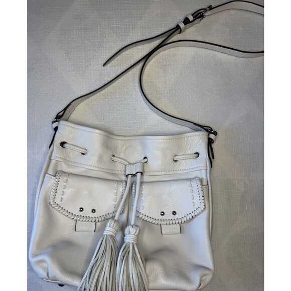 Aimee Kestenberg Leather Bucket Crossbody Bag Fly With Me Cloud - Picture 4 of 16